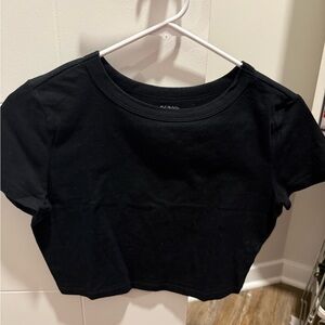 Basic Black Crop Top